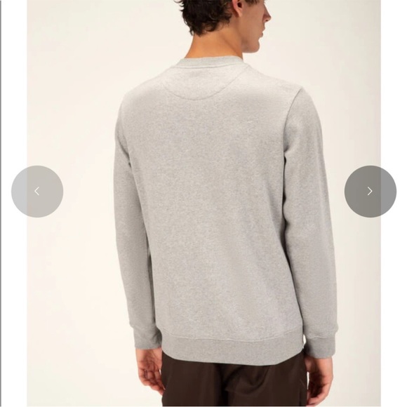 NWT Bally 1851 Melange Cotton Embroidered Logo Sweatshirt in Gray - Picture 7 of 16